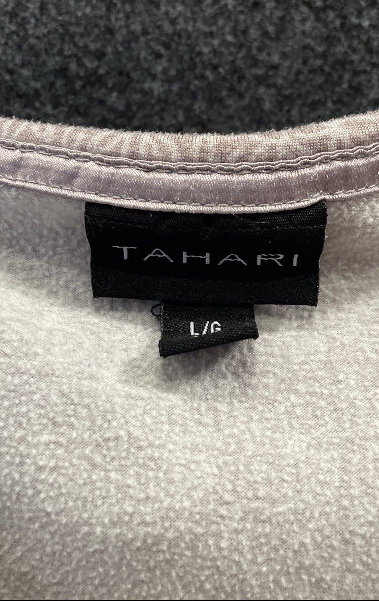 Tahari Women's Purple Geometric V-Neck Short Sleeve Pajama Top Sz L
