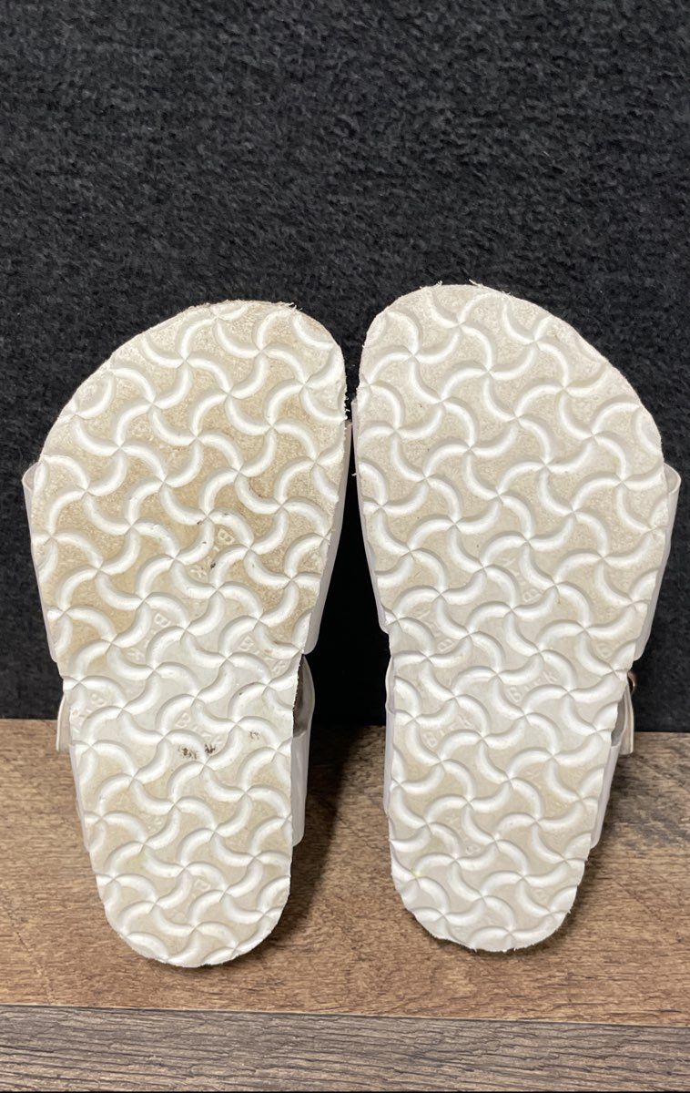 Birkenstock Rio White Birko-Flor Kids Backstrap Sandals Size EU 25 US 8.5