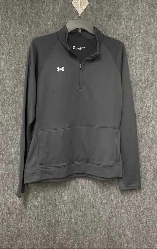 Under Armour Men's Black Armour Fleece 1/4 Zip Pullover Kangaroo Pocket Sz XL