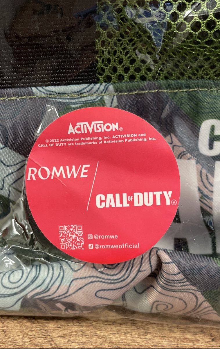 Romwe Call of Duty Warzone Mesh Bag Backpack Activision 2022 New Sealed