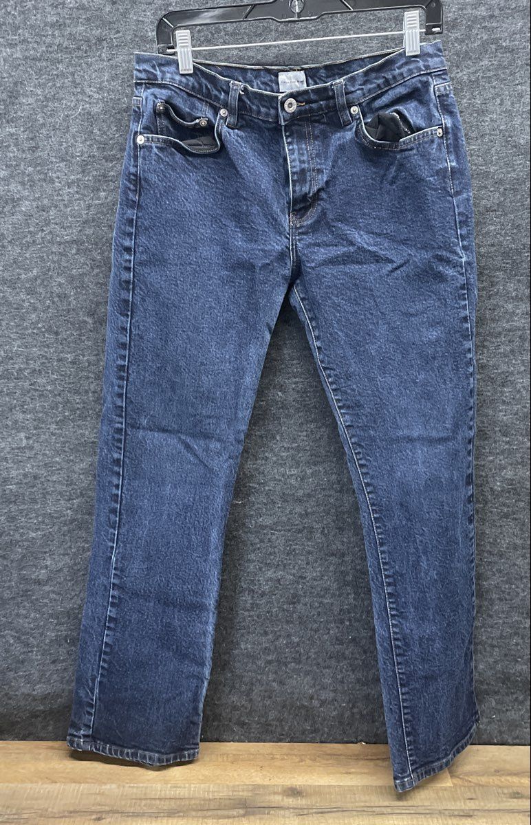 Calvin Klein Women's Blue Denim Jeans Five Pocket Cotton Stretch Size 11