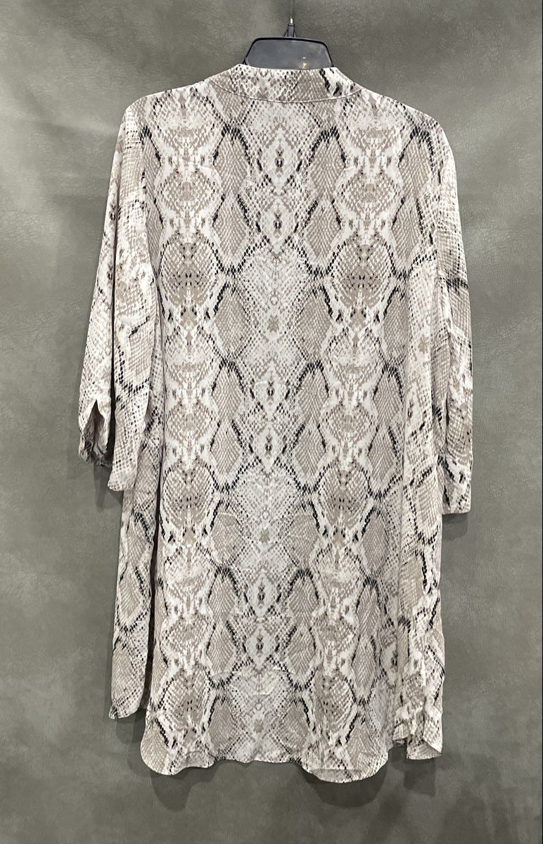 Apt. 9 Women's Snake Skin Pattern Kimono Cardigan Open Front Topper Sz L/XL