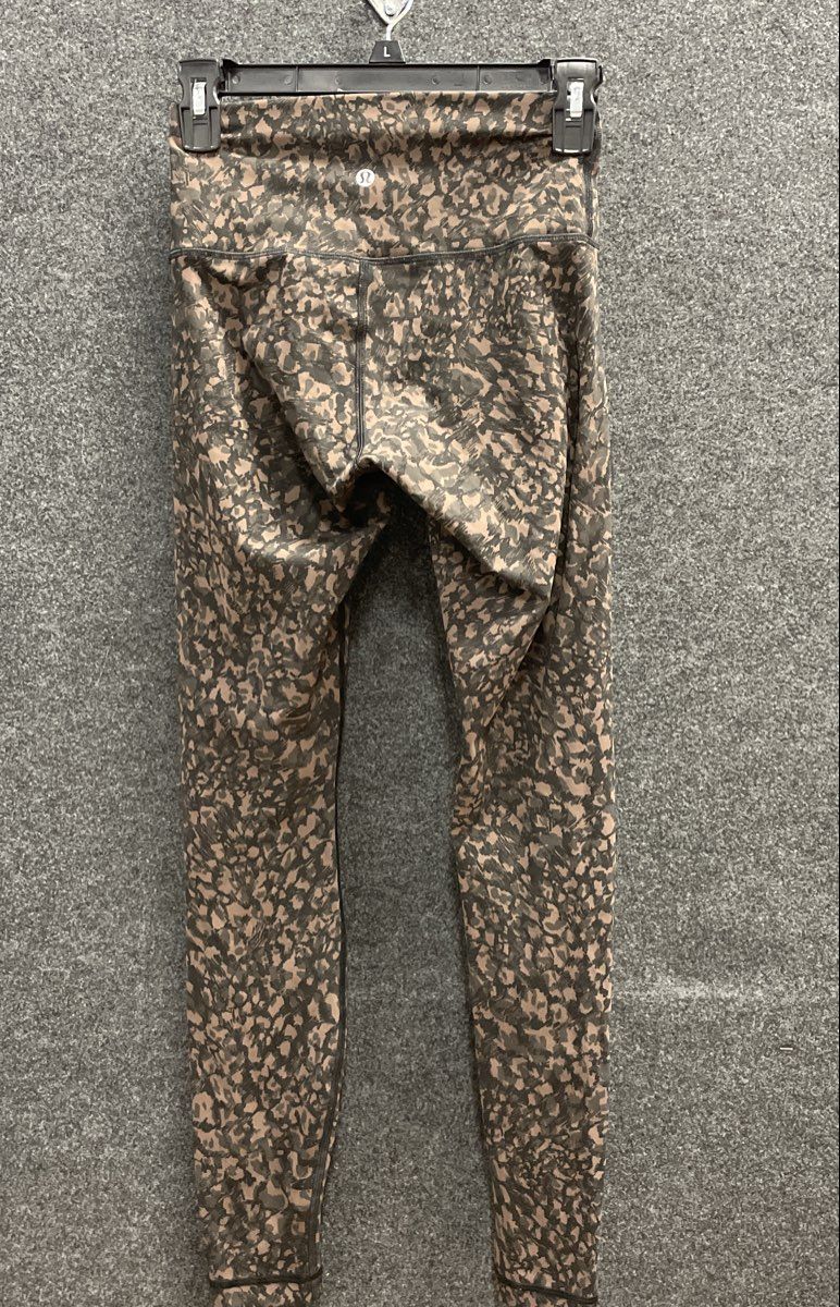 Lululemon Women's Brown Abstract Camo Print Luxtreme Leggings Sz 4