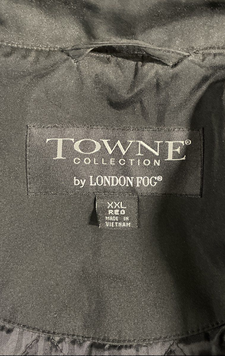 Towne Collection by London Fog Men's Black Quilted Lined Jacket Coat Sz 2XL Reg