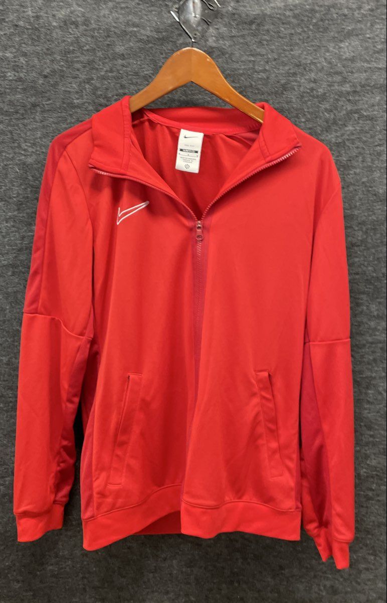Nike Men's Red Dri-FIT Academy Slim Fit Full Zip Track Jacket Sz M