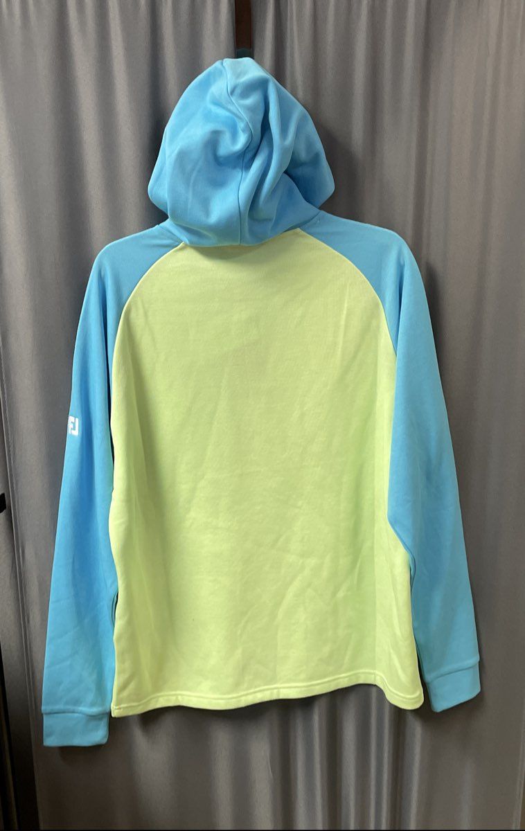 FootJoy Men's Pullover Hoodie Lime Green Blue Colorblock NWT Sz M