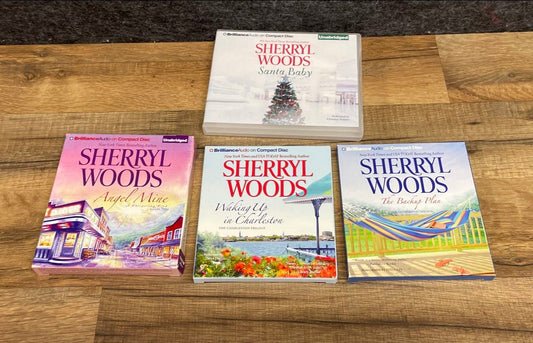 Sherryl Woods CD Audiobook Lot 4 Titles Romance Fiction Angel Mine Santa Baby
