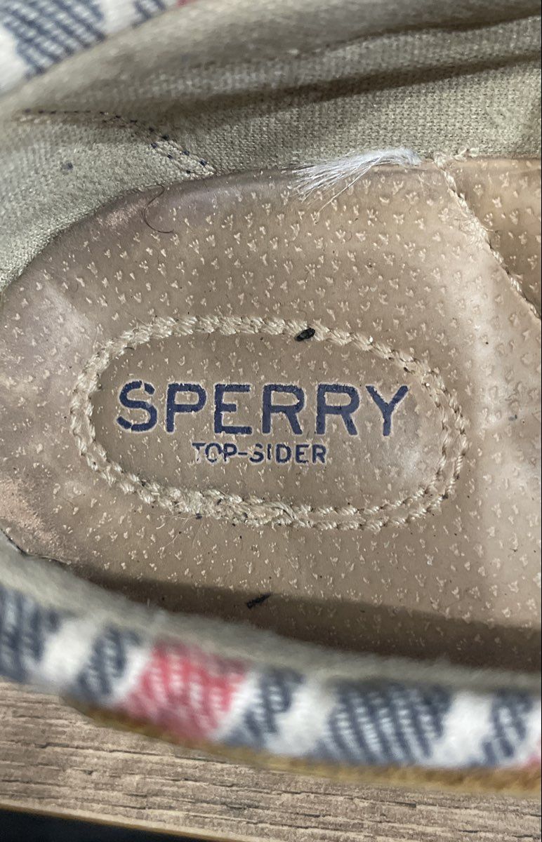 Sperry Ivyfish Navy Red Plaid Women's Boat Shoes Size 10M