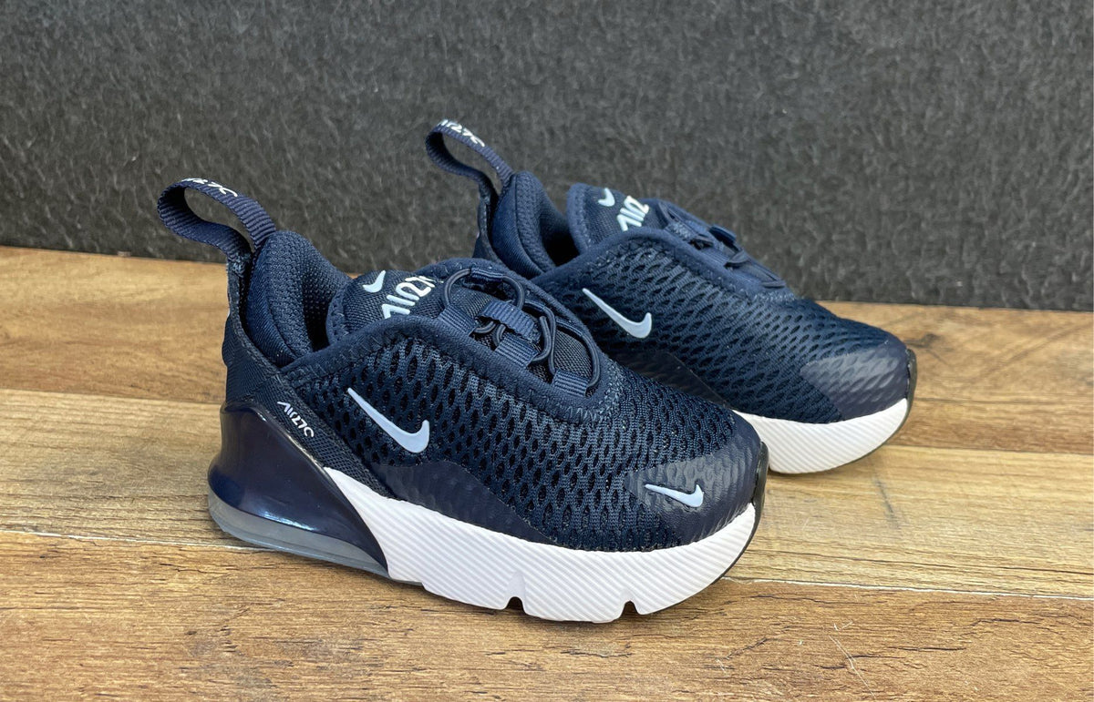 Nike Air Max 270 Midnight Navy White Toddler Sneakers DD1646-407 Size 5C