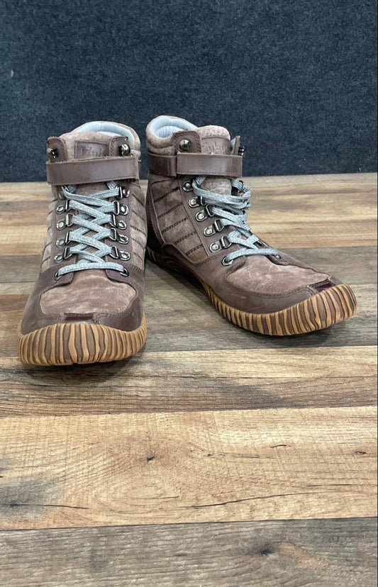 Hybrid Green Label Dram High Top Brown Leather Sneaker Boots Men's Size 11