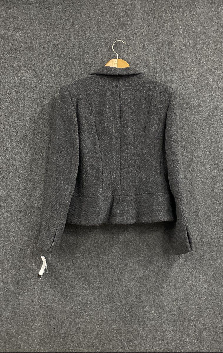 Dane Lewis Women's Grace Gray Wool Rayon Blend Single Button Jacket NWT Sz 14