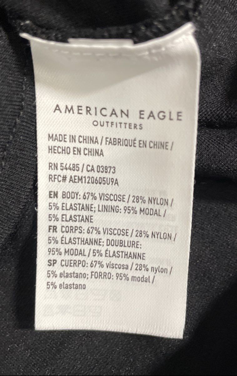 American Eagle Women's Black Side Slit High Waisted Mini Skirt Sz M NWT