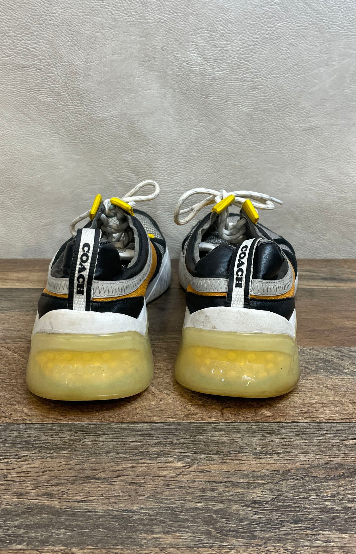Coach Citysole Runner Yellow Black White Grey Mesh Men's Sneakers Size 11 D