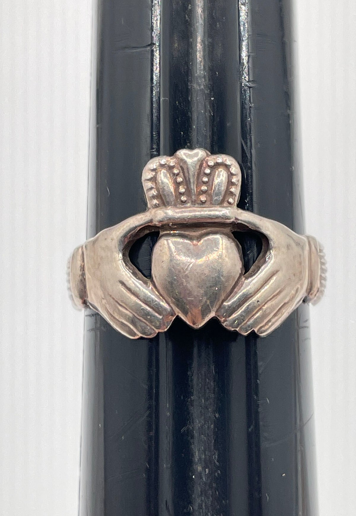 Vintage 925 Sterling Silver Claddagh Ring 5.3g