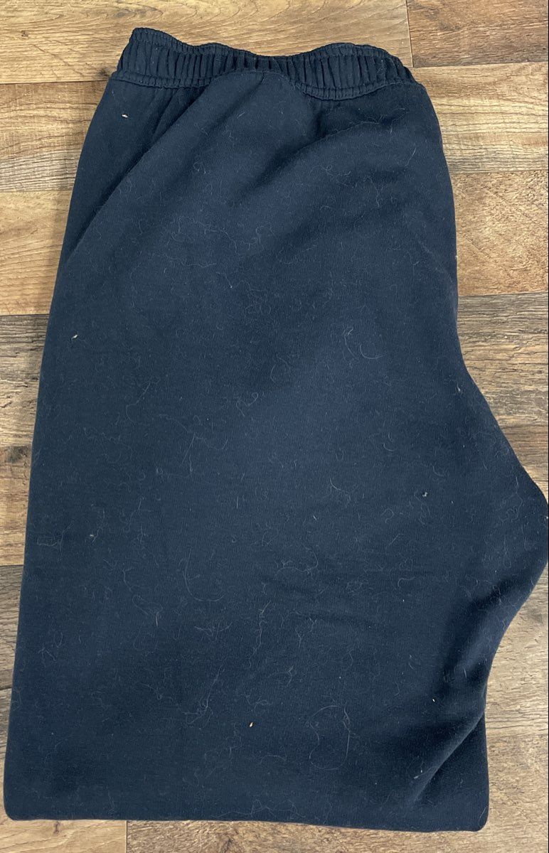 Adidas Men's Navy Blue Fleece Lined Jogger Sweatpants Ankle Zip Size XL