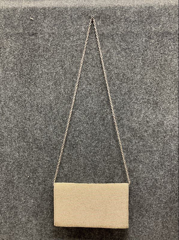 Nordstrom Gold Beaded Rhinestone Envelope Clutch Crossbody Bag Evening