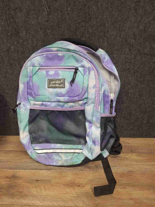 Eddie Bauer Purple Teal Tie Dye Backpack Daypack Kids School Hiking Travel