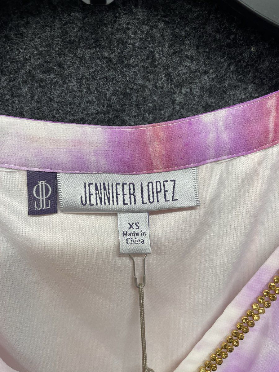Jennifer Lopez Women's Moroccan Escape Tie Dye Kaftan Tunic Pink Orange XS NWT
