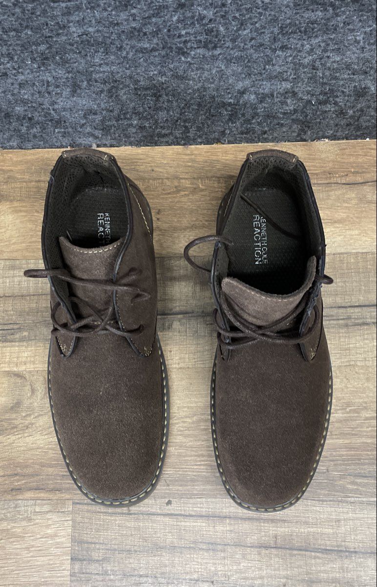 Kenneth Cole Reaction Brown Faux Suede Desert Chukka Boots Men's Size 10