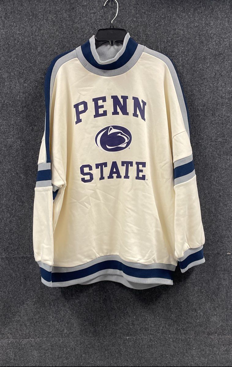 Gameday Couture Women's Penn State Sweatshirt Cream Mock Neck Fleece Sz XXL