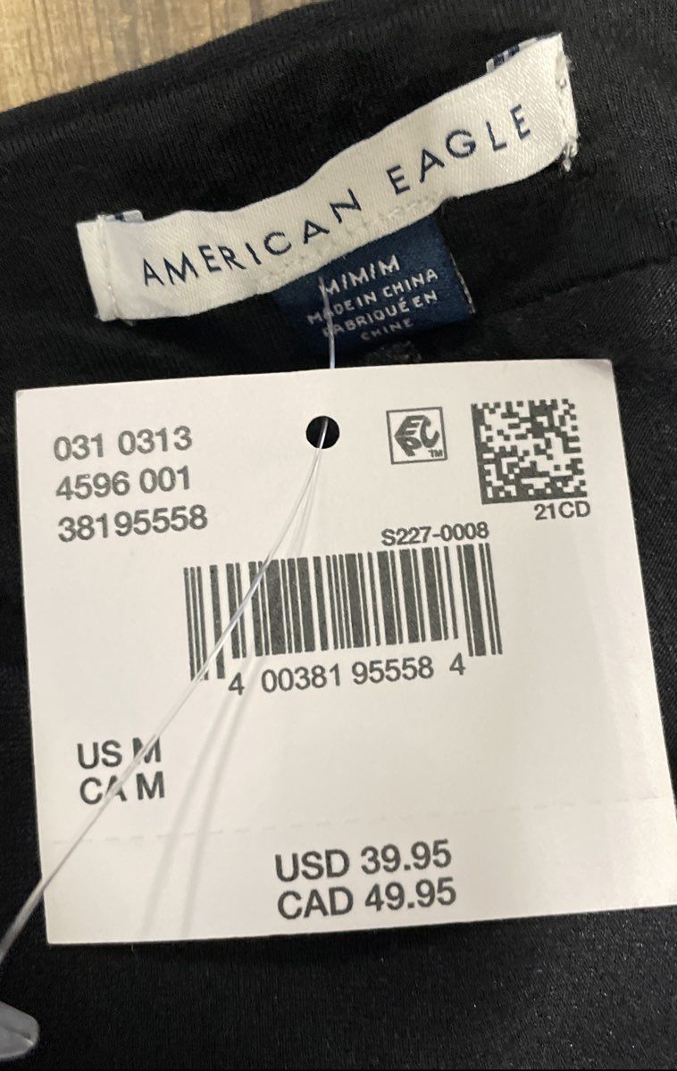 American Eagle Women's Black Side Slit High Waisted Mini Skirt Sz M NWT