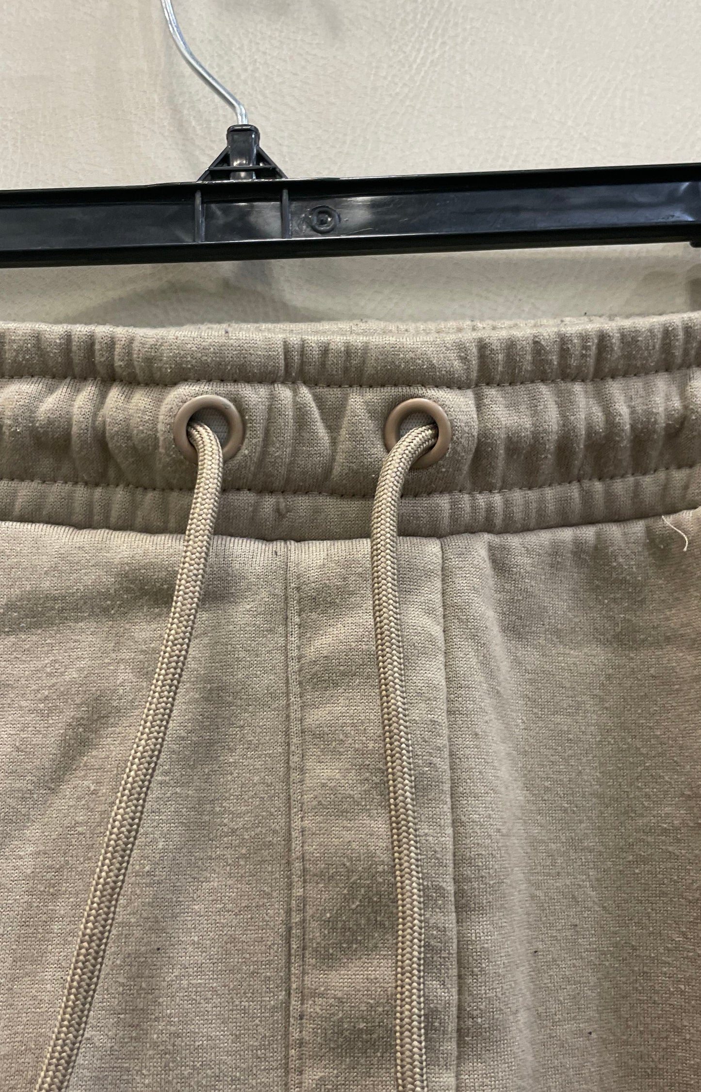 DRJ Essentials Men's Tan Cargo Sweatpants Joggers Fleece Lined Sz L