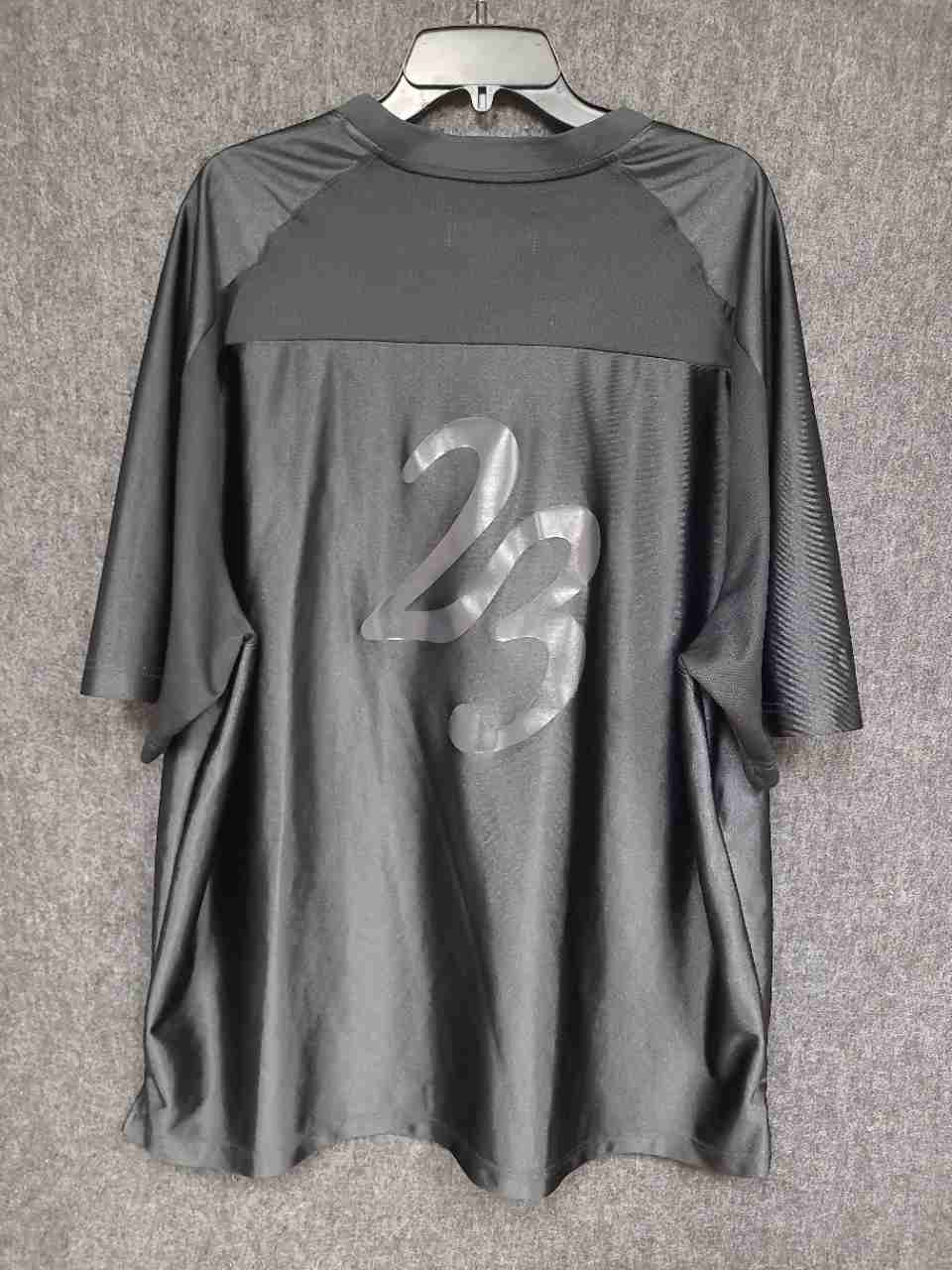 Jordan Men's V-Neck Basketball Jersey Shirt Black Tonal 23 Graphic Sz XXL