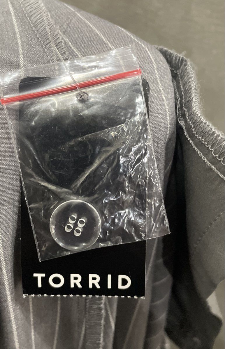 Torrid Women's Grey Pinstripe Straight Leg Professional Dress Pants NWT Sz 20R