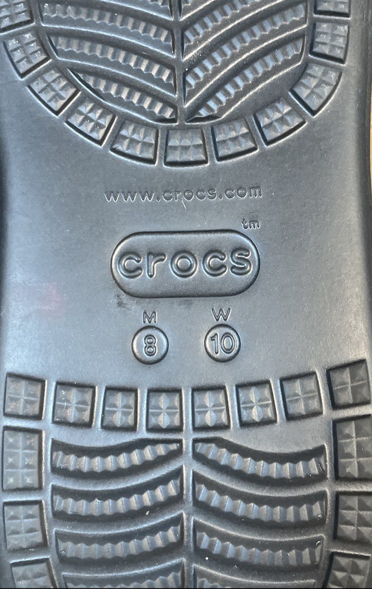 Crocs Classic Crush Clog Black Platform Clog Shoes Men's Size 8 Women's Size 10