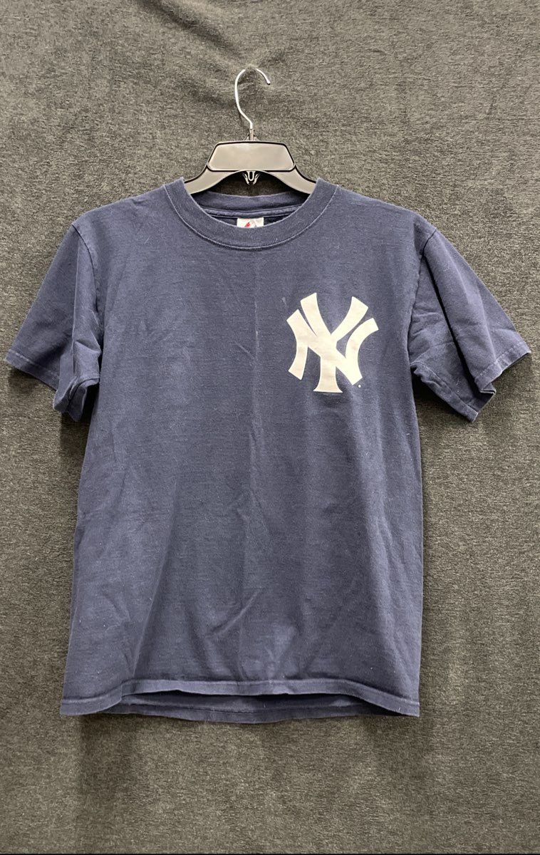 Vintage 90s Majestic Men's Navy Blue New York Yankees Tino Martinez T-Shirt M