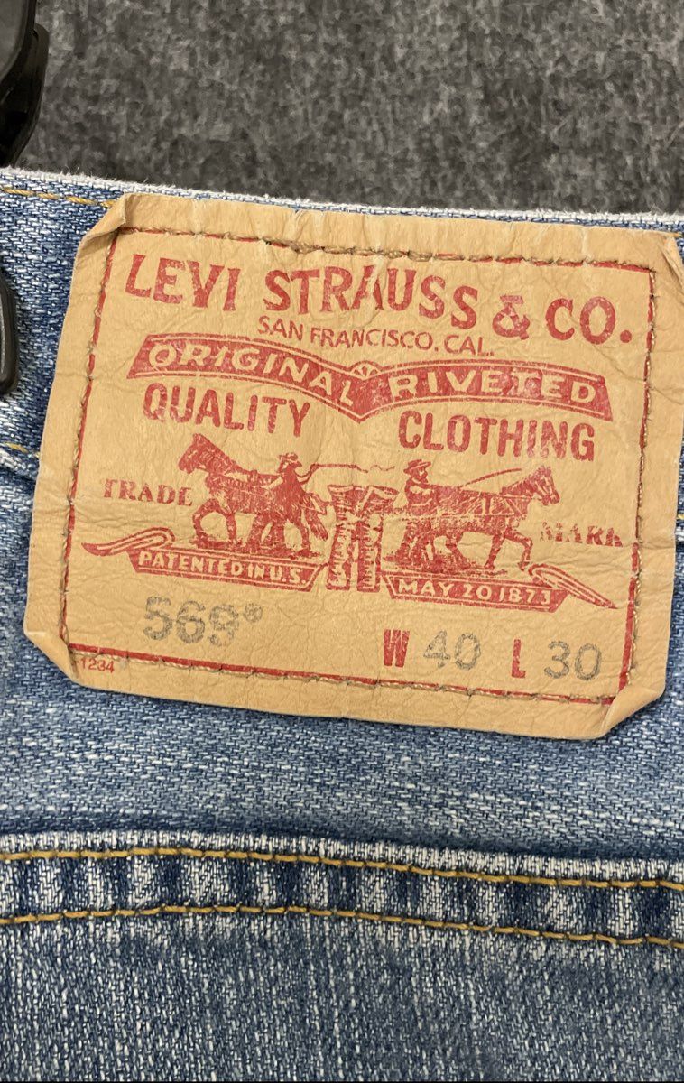 Levi's Men's 569 Loose Straight Leg Light Wash Blue Denim Jeans Size 40x30
