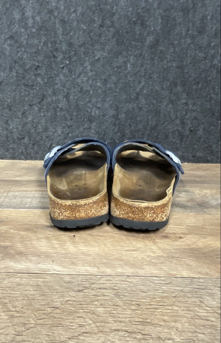 Birkenstock Francine Blue Criss Cross Buckle Slide Sandals EU 39 Women's 8-8.5