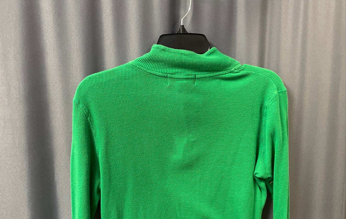 Lauren Active Ralph Lauren Women's Green Waffle Knit 1/4 Zip Top Size L