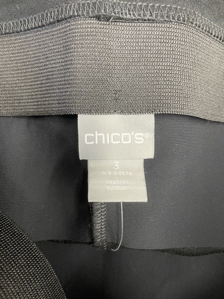 Chico's Women's Black So Slimming 360 Juliet Side Vent Ankle Pants Size 3R 16