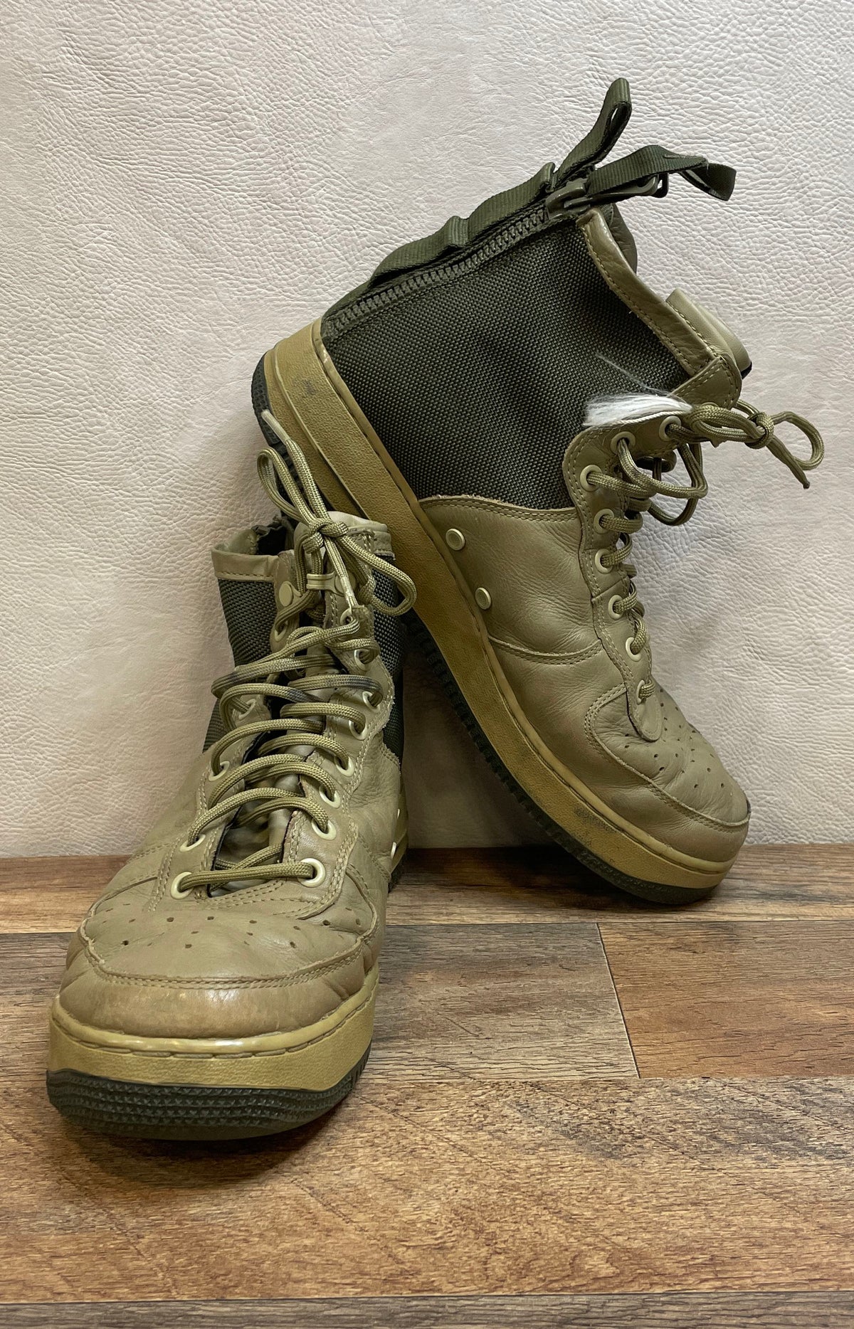 Nike SF Air Force 1 Mid Olive Green Cargo Khaki Sneakers Men's Size 10
