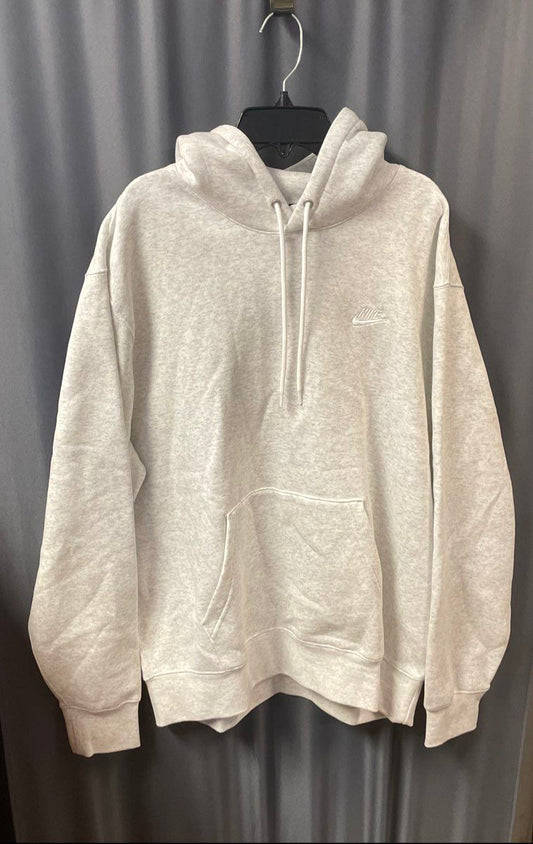 Nike Men's Gray Heather Pullover Hoodie Embroidered Logo Sz L