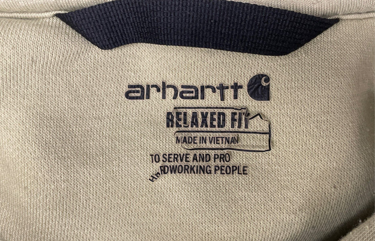 Carhartt Relaxed Fit Graphic Logo Hoodie Sage Green Sleeve Logo Sz S