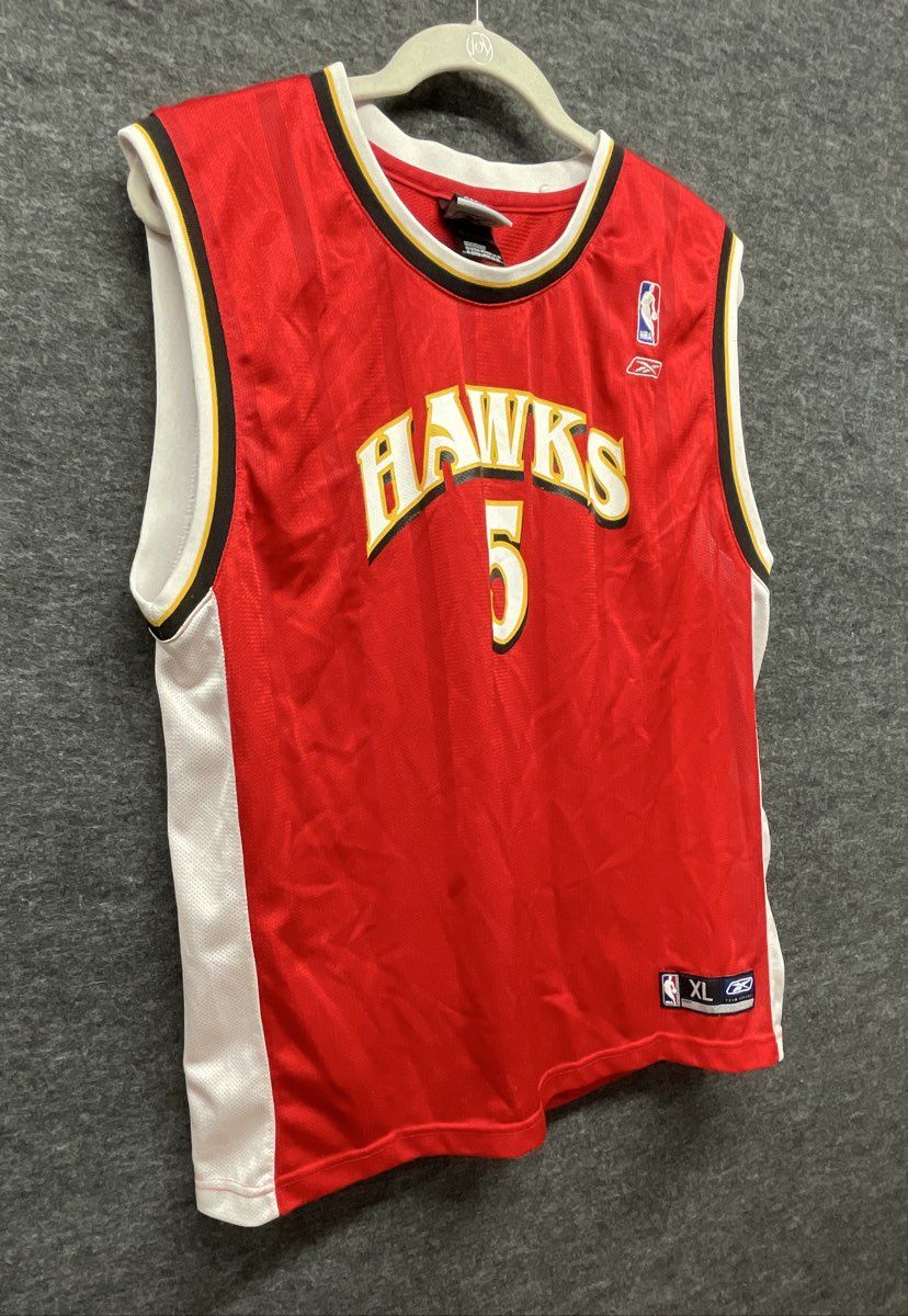 Vintage 2000s Atlanta Hawks Josh Smith #5 NBA Jersey Reebok Youth Sz XL