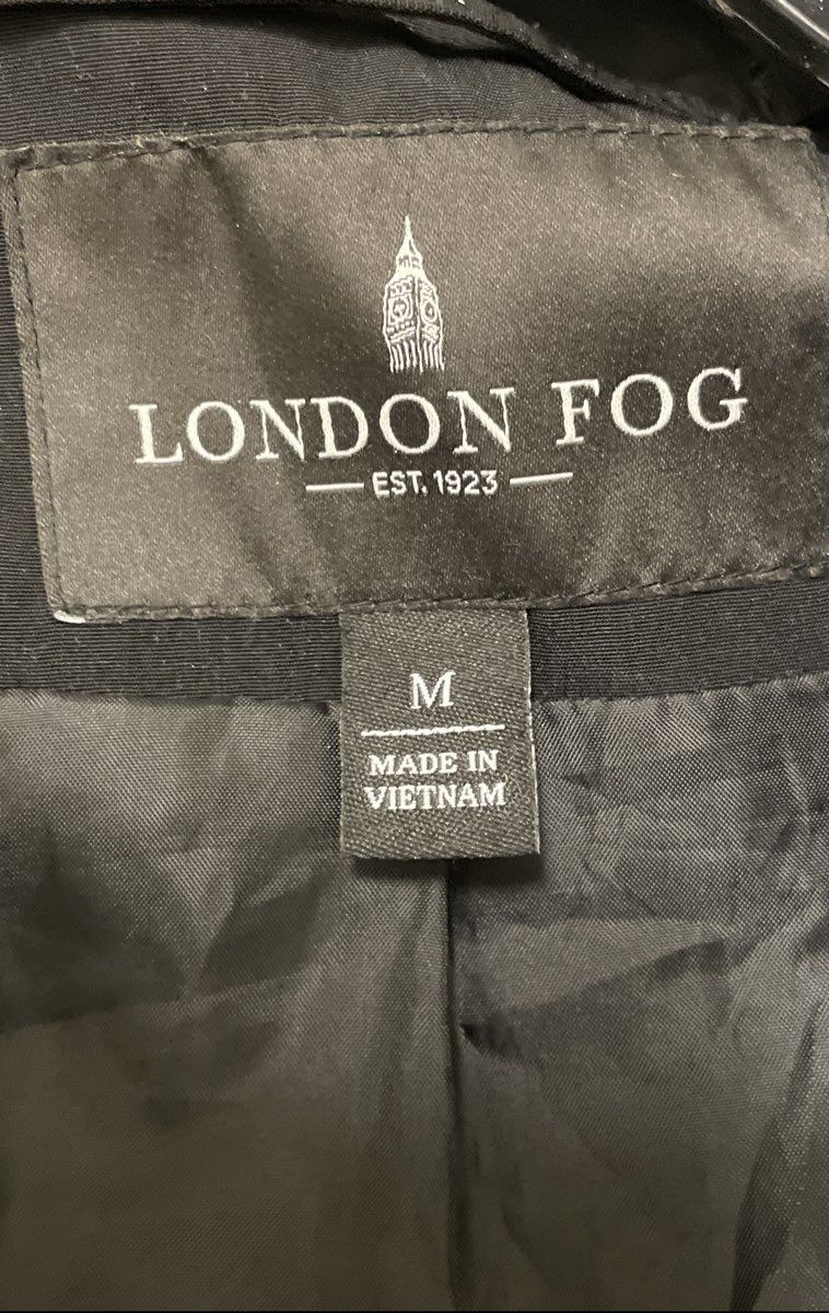 London Fog Women's Black Hooded Belted Trench Coat Size Medium
