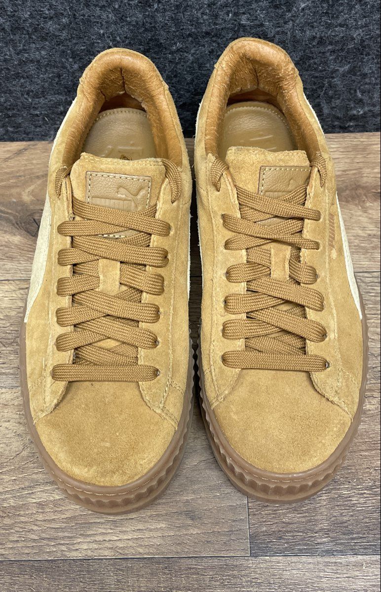 Puma Suede Creeper Tan Gum Platform Women's Sneakers Size 9.5