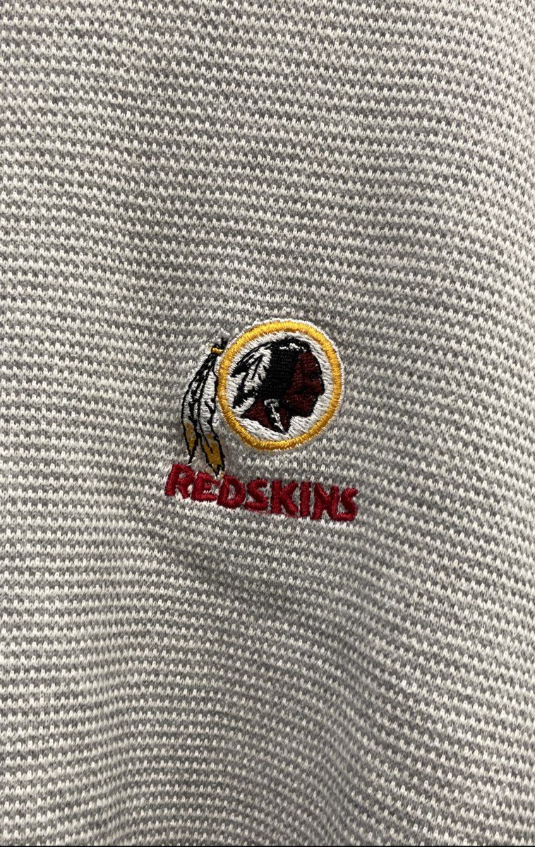 Vintage Y2K NFL Men's Washington Redskins Gray Waffle Knit Sweatshirt Sz XL