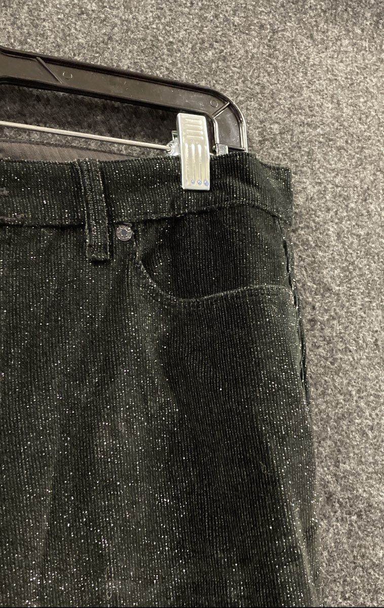 Talbots Women's Black Sparkle Corduroy Slim Ankle Five-Pocket Pants Size 6