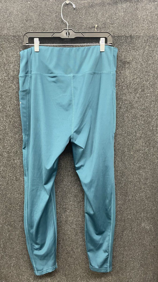 bebe Sport Women's Teal Striped Activewear Leggings Plus Size 2X