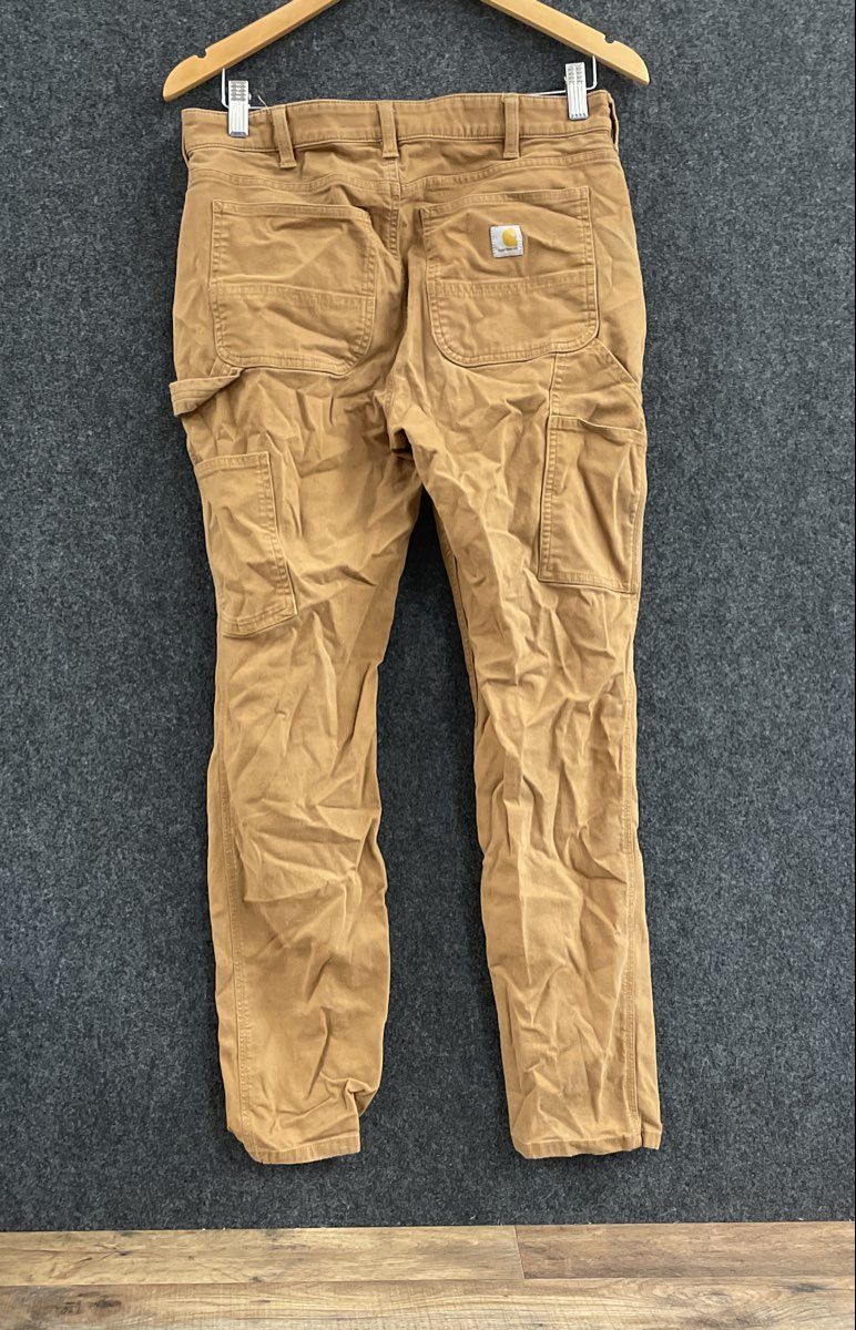 Carhartt Women's Brown Rugged Flex Relaxed Fit Canvas Carpenter Work Pants Sz 10