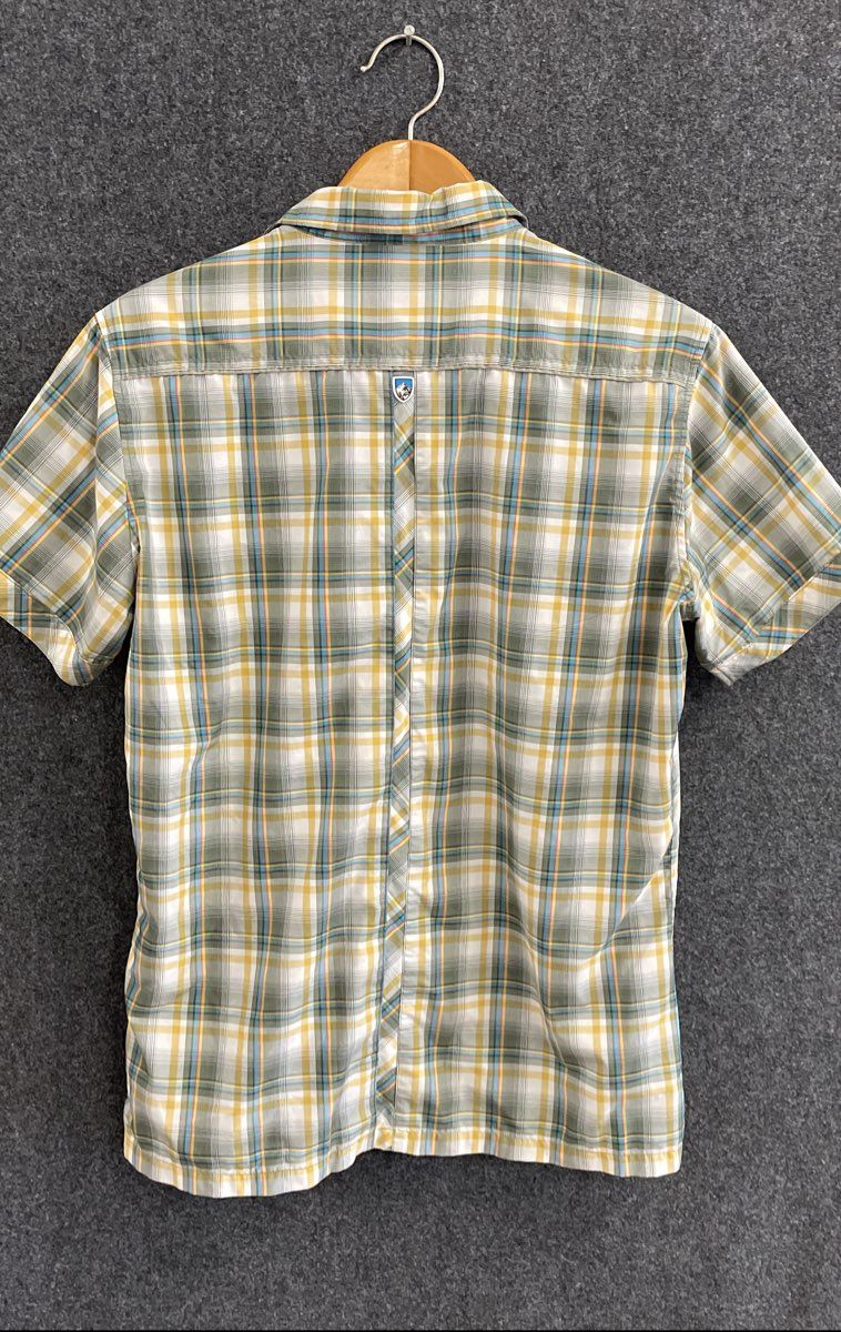 Kuhl Men's Multicolor Plaid Short Sleeve Button Up Hiking Shirt Sz M