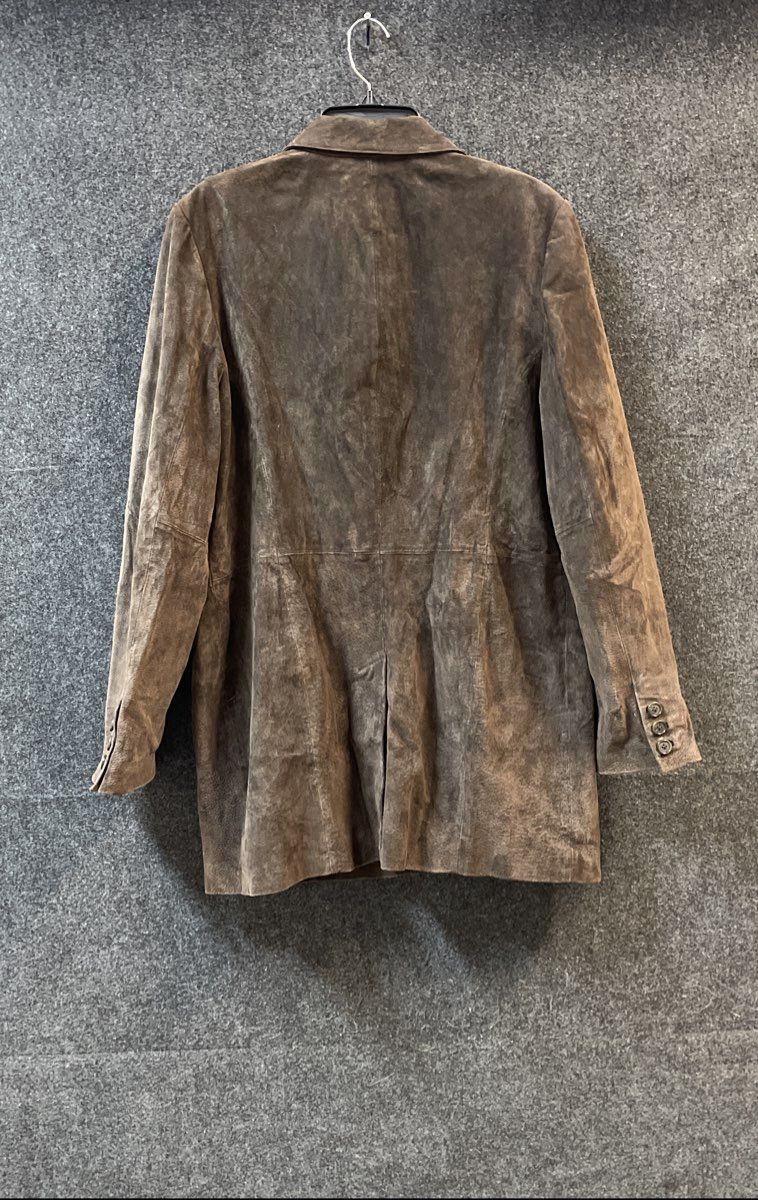 Style & Co Women's Brown Genuine Leather 3-Button Blazer Jacket Sz XL