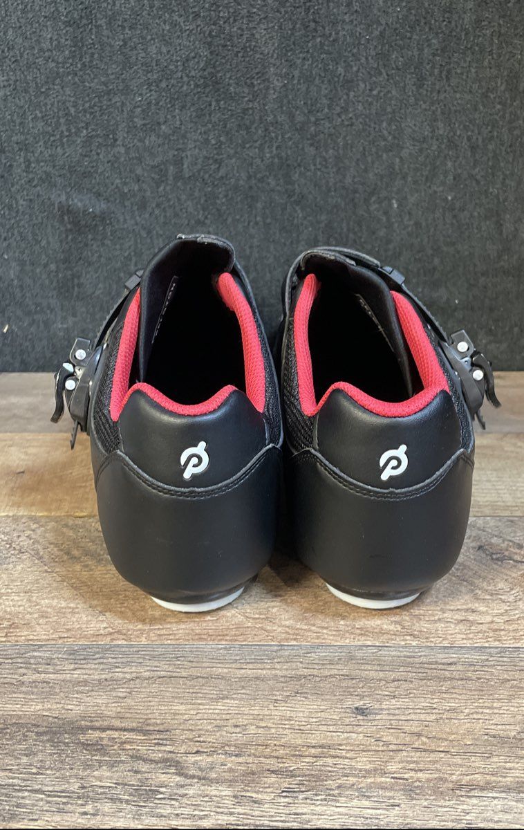 Peloton Road Indoor Cycling Shoes Black White Red Size 47 US Men's 13