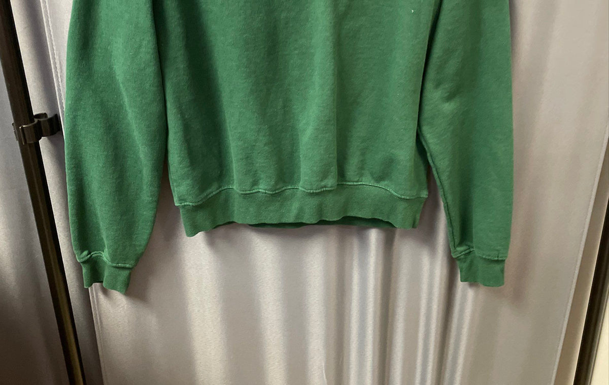 Looney Tunes Green 1/4 Zip Sweatshirt That's All Folks Graphic Sz Small