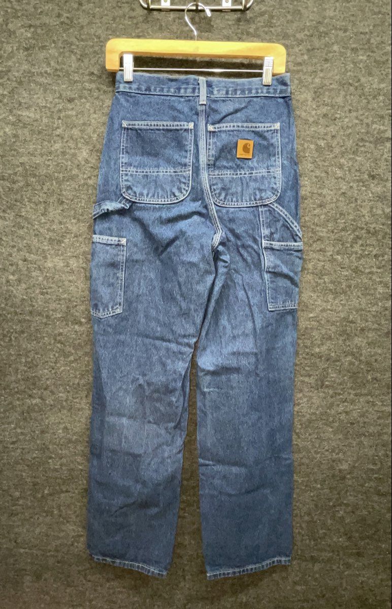 Carhartt Men's Blue Carpenter Dungaree Work Jeans Size 28x32