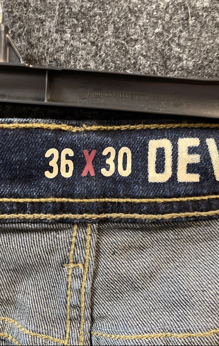 Devil-Dog Dungarees Men's Dark Wash Indigo Stretch Straight Leg Jeans Sz 36x30